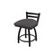 Holland Bar Stool Co 18" Low Back Swivel Vanity Stool, Black Wrinkle, Canter Storm Seat 41118BW004 - alternate 1